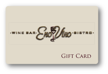 Eno Vino Logo on a solid cream background.